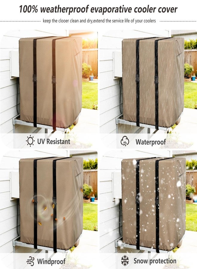 Alickwang Side Draft Evaporative Cooler Cover,Heavy Duty 600D Rain and Snow Protection Swamp Cooler Cover,Equipped with 2 Bayonet Straps, for Side Draft Swamp Cooler Weatherproof Covers,34"W x 34"D x 36"H - Image 5
